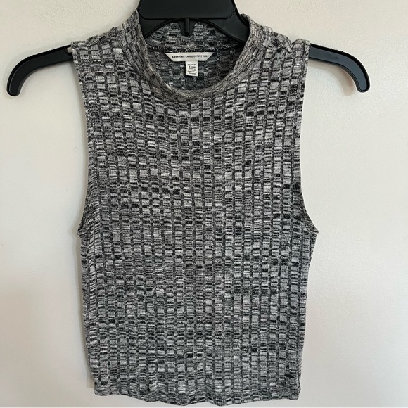 Women’s American Eagle Tank Top Gray Sleeveless Heather Viscose Blend Size XS - Picture 1 of 7